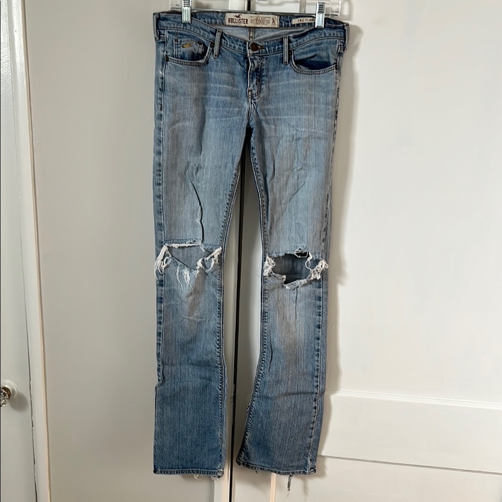 Hollister Women's Distressed Blue Jeans